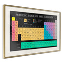Poster - Periodic Table of the Elements  - goud passepartout