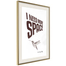 Poster - More Space Needed  - goud passepartout