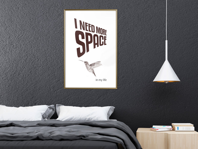 Poster - More Space Needed  - goud