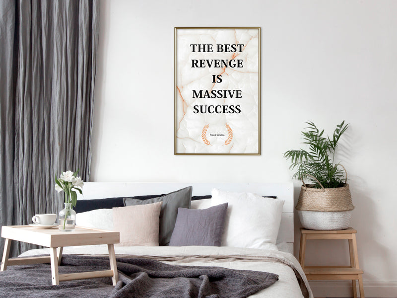 Poster - The Best Motivation  - goud