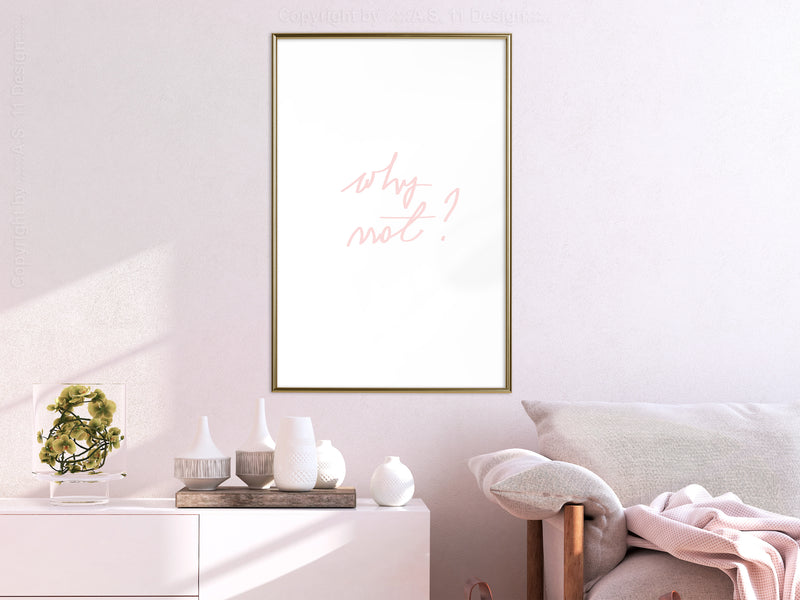 Poster - Why Not?  - goud