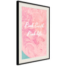 Poster - Pink Life  - zwart passepartout