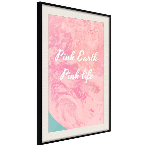 Poster - Pink Life  - zwart passepartout