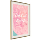 Poster - Pink Life  - goud passepartout