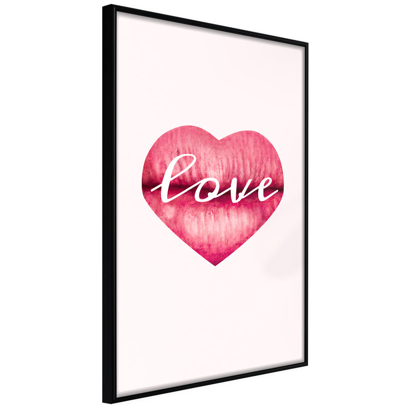 Poster - Kiss of Love  - zwart