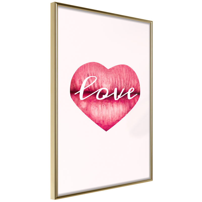 Poster - Kiss of Love  - goud