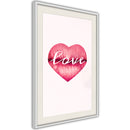 Poster - Kiss of Love  - wit passepartout