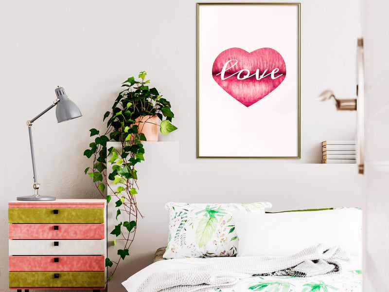 Poster - Kiss of Love  - goud