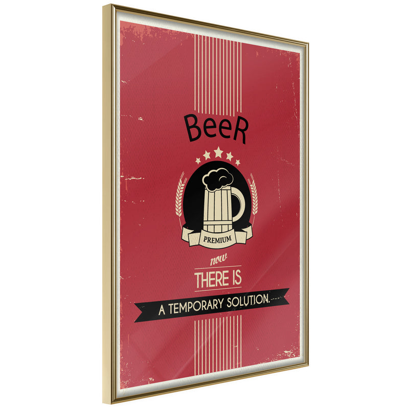 Poster - Temporary Solution  - goud