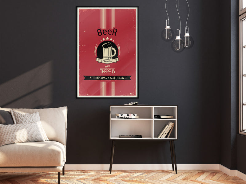 Poster - Temporary Solution  - zwart