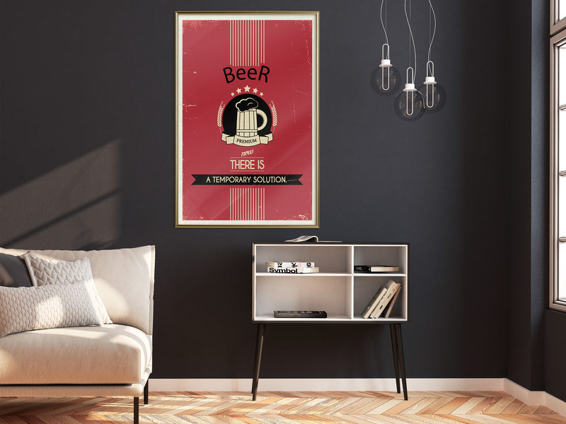 Poster - Temporary Solution  - goud