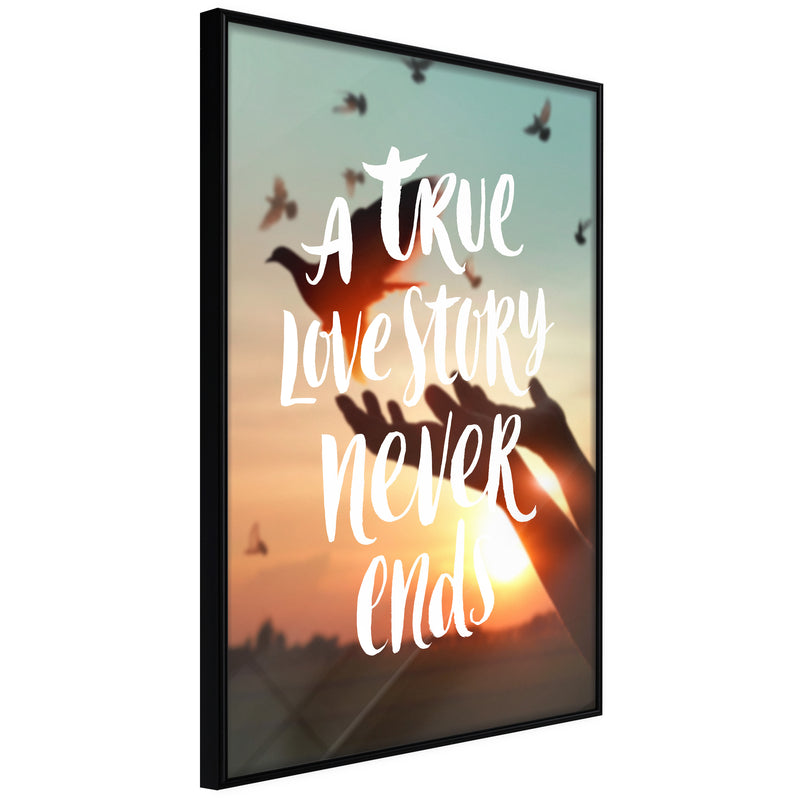 Poster - Love Story  - zwart
