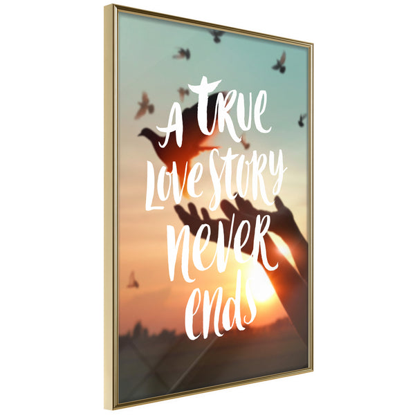Poster - Love Story  - goud