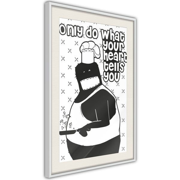 Poster - Follow Your Heart II  - wit passepartout
