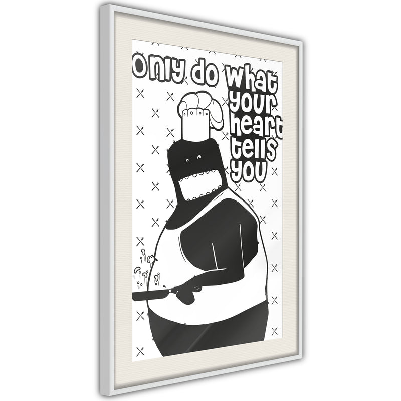 Poster - Follow Your Heart II  - wit passepartout