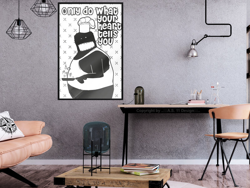 Poster - Follow Your Heart II  - zwart