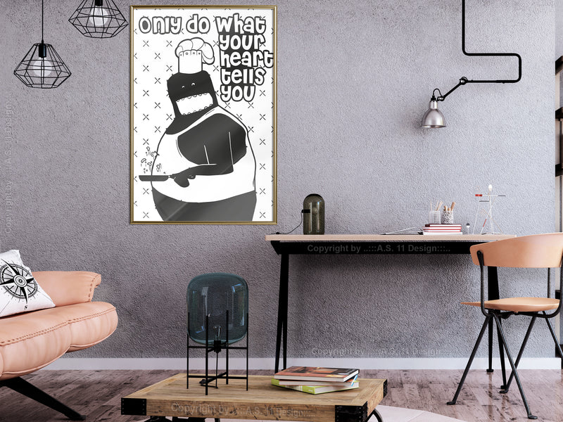 Poster - Follow Your Heart II  - goud