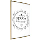 Poster - Pizza  - goud