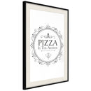 Poster - Pizza  - zwart passepartout