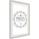 Poster - Pizza  - wit passepartout