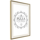 Poster - Pizza  - goud passepartout