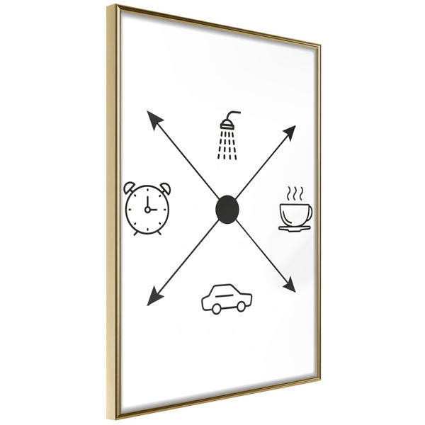 Poster - Morning Routine  - goud