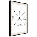 Poster - Morning Routine  - zwart passepartout