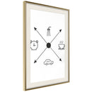 Poster - Morning Routine  - goud passepartout