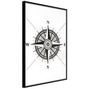 Poster - Rose of the Winds  - zwart