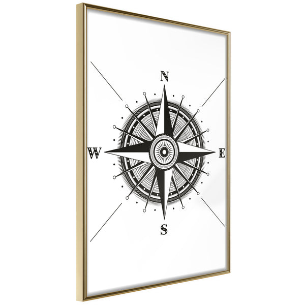 Poster - Rose of the Winds  - goud