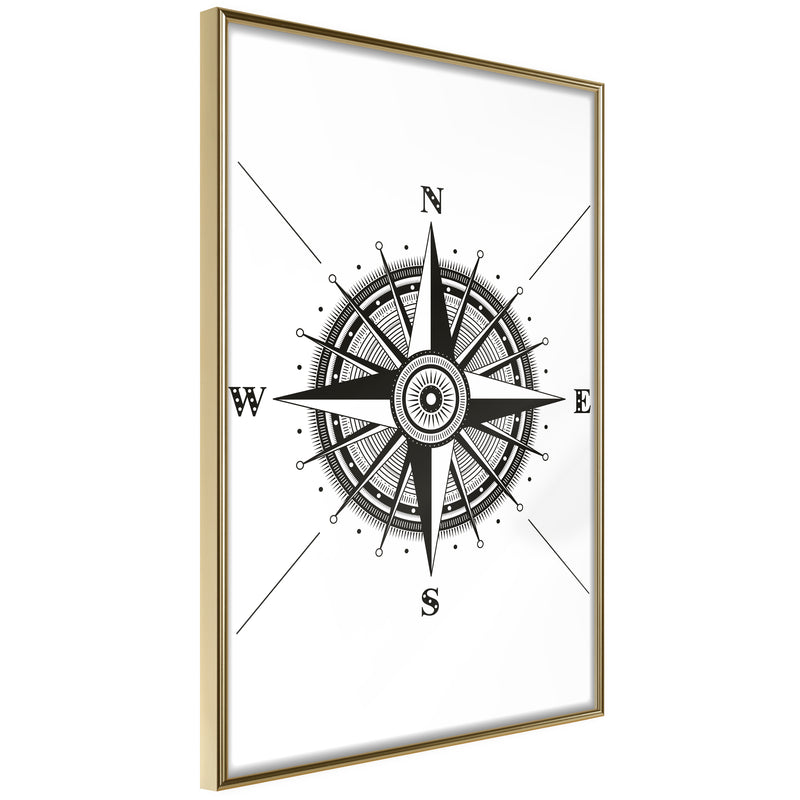 Poster - Rose of the Winds  - goud