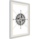 Poster - Rose of the Winds  - wit passepartout