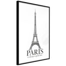 Poster - Eiffel Tower  - zwart
