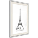 Poster - Eiffel Tower  - wit passepartout