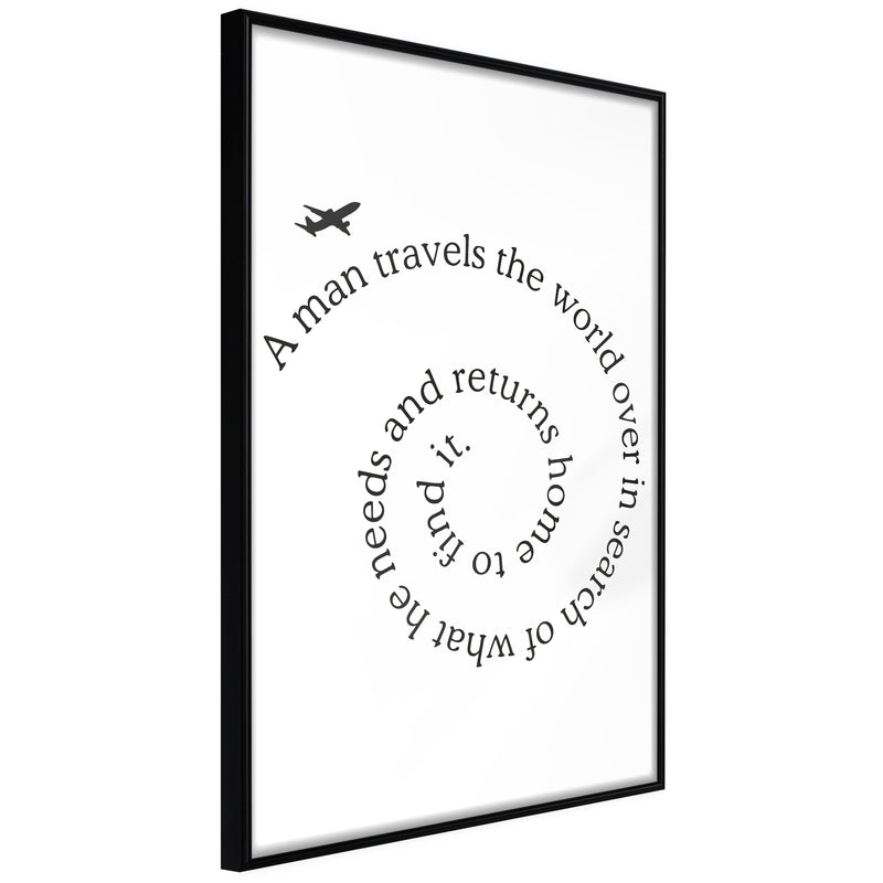 Poster - Travel Broadens the Mind  - zwart