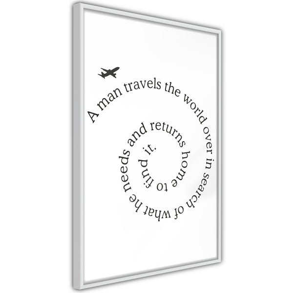 Poster - Travel Broadens the Mind  - wit