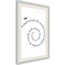 Poster - Travel Broadens the Mind  - wit passepartout