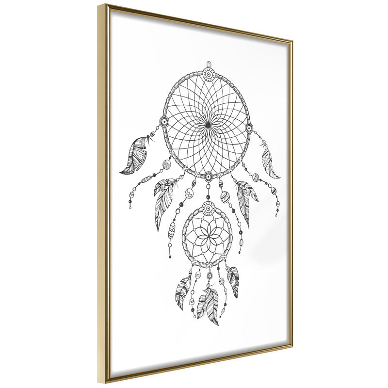 Poster - Catch Your Dreams  - goud