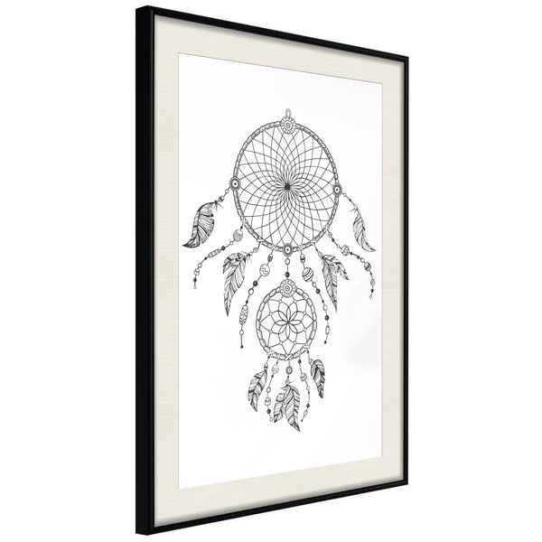 Poster - Catch Your Dreams  - zwart passepartout