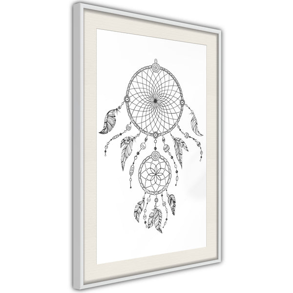 Poster - Catch Your Dreams  - wit passepartout