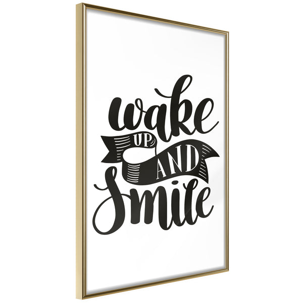 Poster - Wake Up  - goud