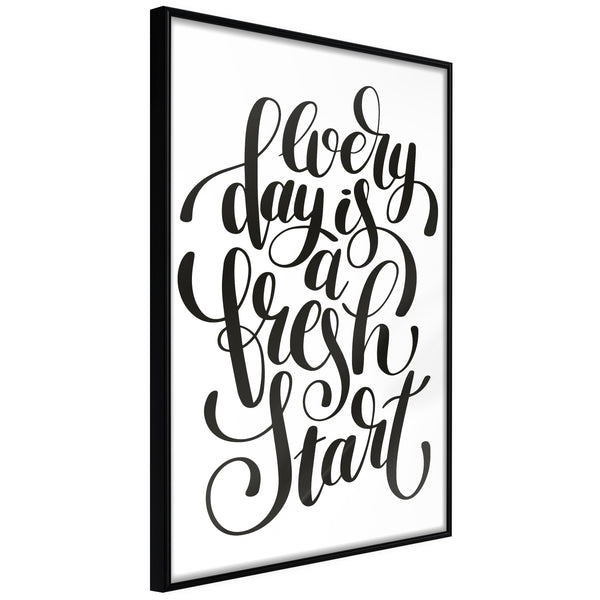 Poster - Fresh Start  - zwart