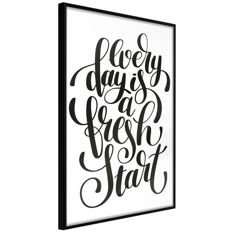 Poster - Fresh Start  - zwart