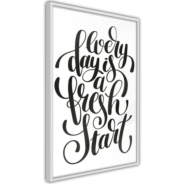 Poster - Fresh Start  - wit