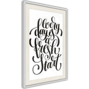 Poster - Fresh Start  - wit passepartout