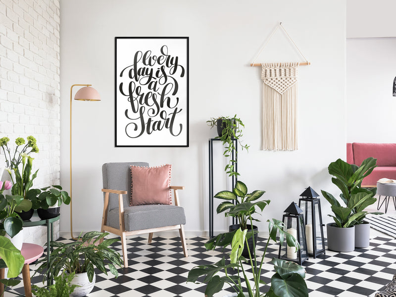 Poster - Fresh Start  - zwart