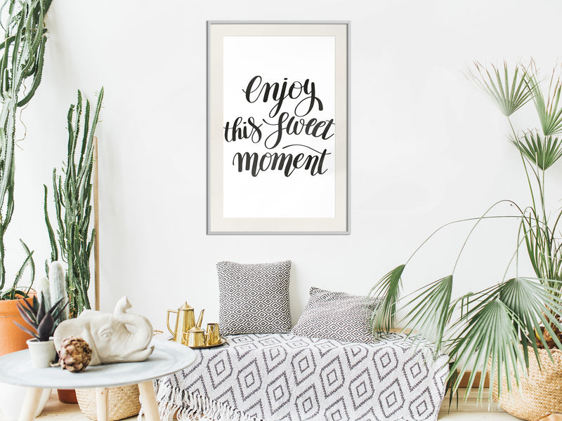 Poster - Moment  - wit passepartout