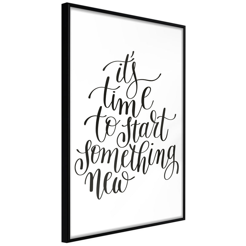 Poster - It's Time  - zwart