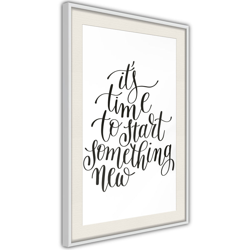 Poster - It's Time  - wit passepartout
