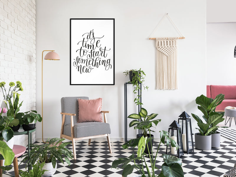 Poster - It's Time  - zwart